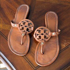 Tory Burch Brown Leather Sandals